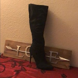 Black knee high boots